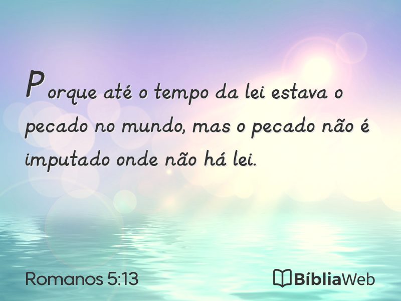 Romanos 5:13 em imagem para compartilhar