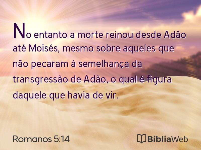 Romanos 5:14 em imagem para compartilhar