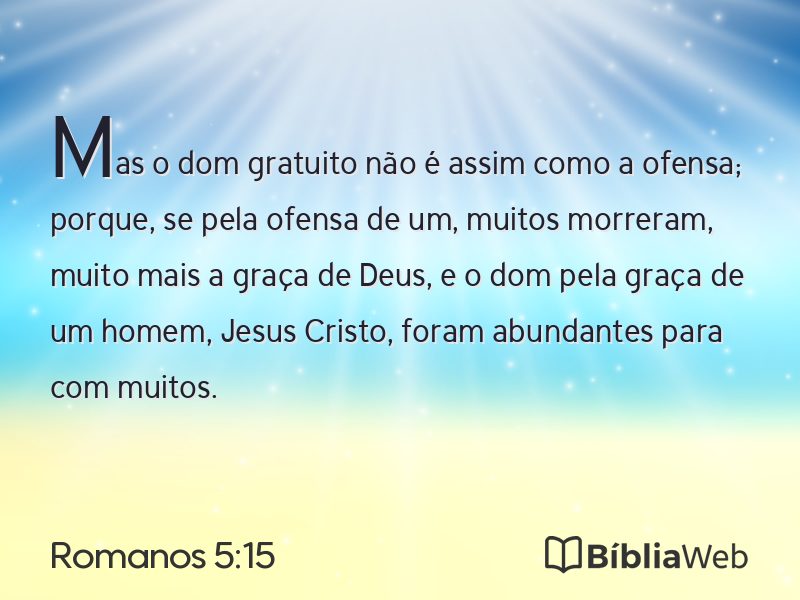 Romanos 5:15 em imagem para compartilhar