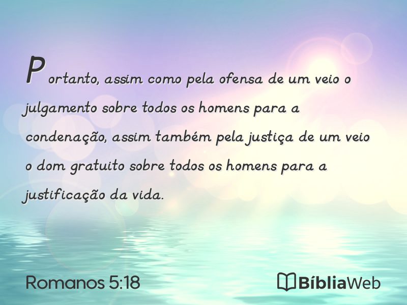 Romanos 5:18 em imagem para compartilhar