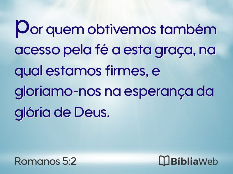 Romanos 5:2 em imagem para compartilhar