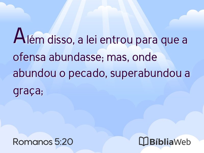 Romanos 5:20 em imagem para compartilhar