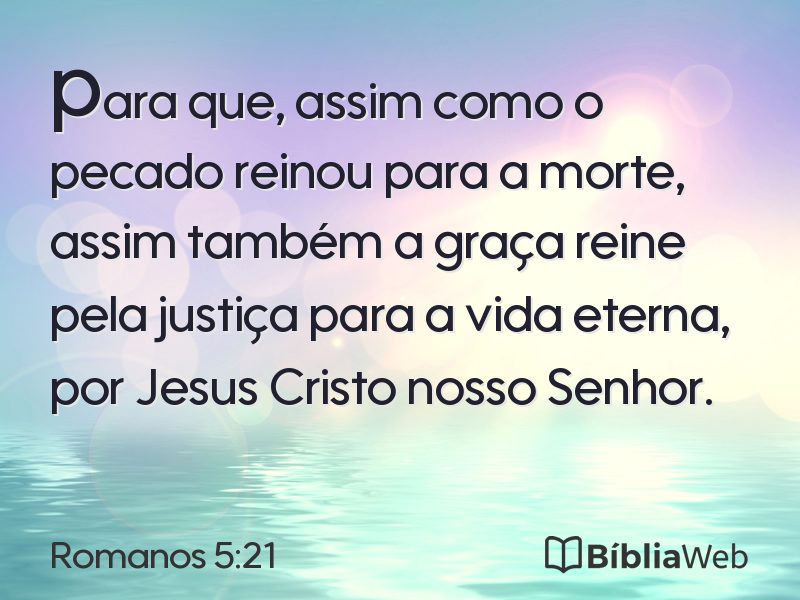 Romanos 5:21 em imagem para compartilhar