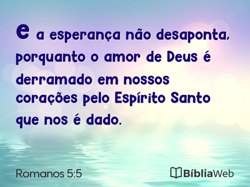 Romanos 5:5 em imagem para compartilhar