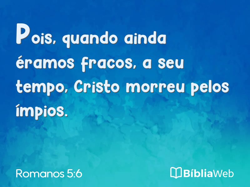 Romanos 5:6 em imagem para compartilhar