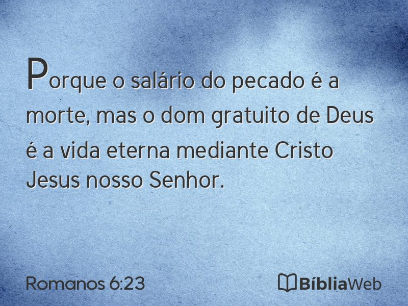 Romanos 6:23 em imagem para compartilhar