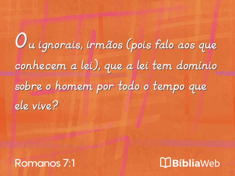 Romanos 7:1 em imagem para compartilhar
