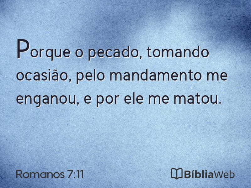 Romanos 7:11 em imagem para compartilhar