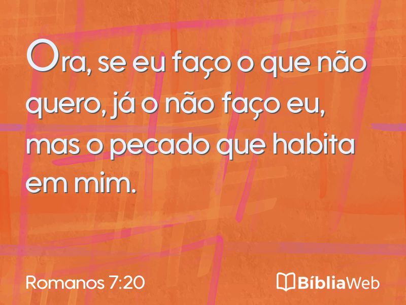 Romanos 7:20 em imagem para compartilhar