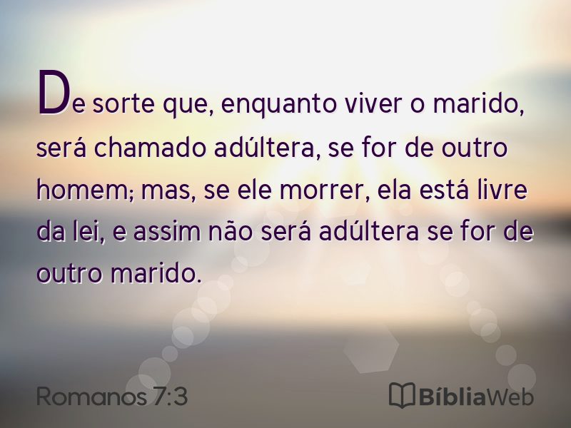 Romanos 7:3 em imagem para compartilhar