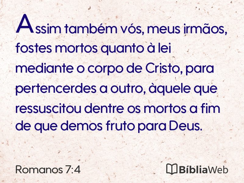 Romanos 7:4 em imagem para compartilhar