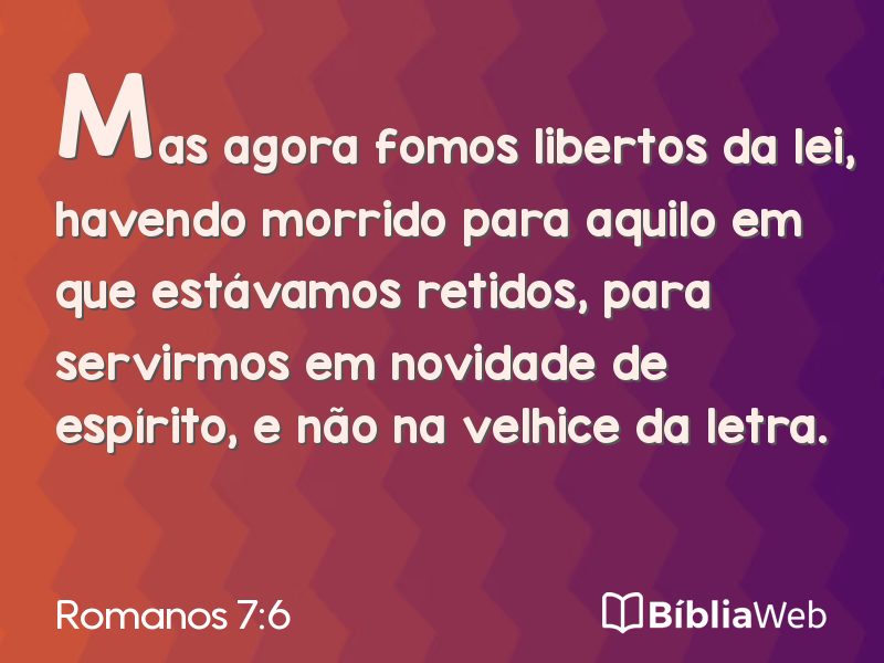 Romanos 7:6 em imagem para compartilhar
