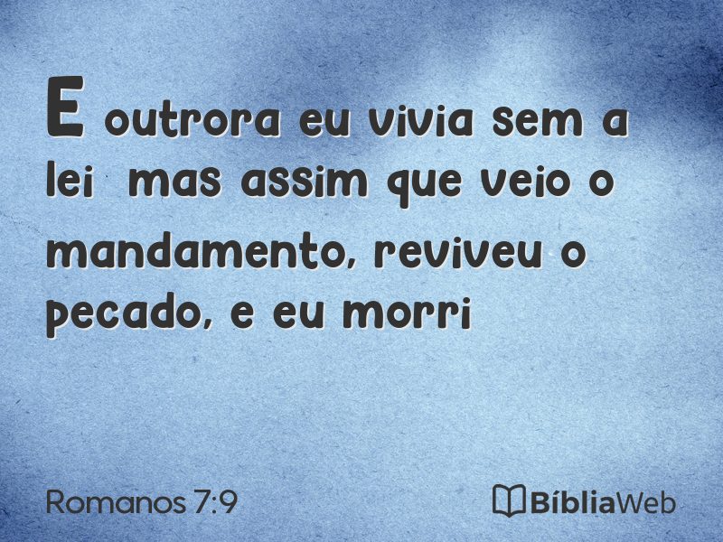 Romanos 7:9 em imagem para compartilhar