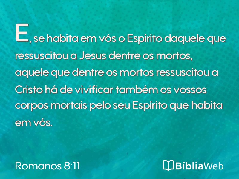 Romanos 8:11 em imagem para compartilhar