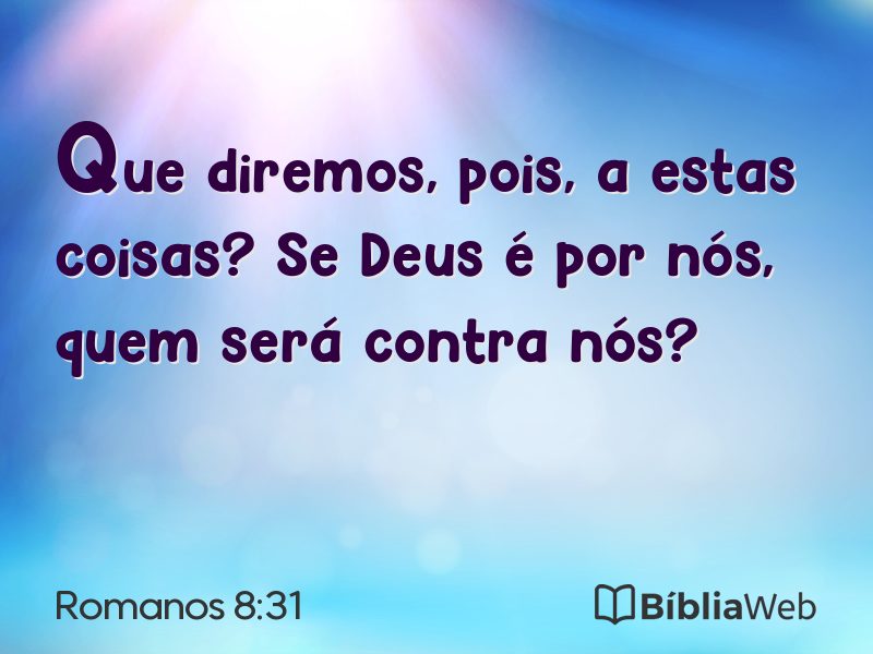 Romanos 8:31 em imagem para compartilhar