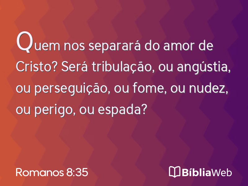 Romanos 8:35 em imagem para compartilhar