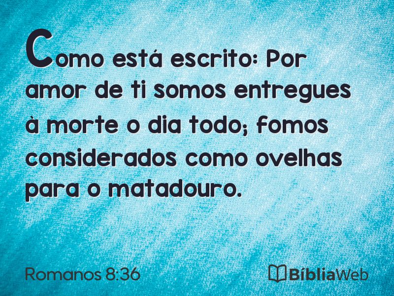 Romanos 8:36 em imagem para compartilhar