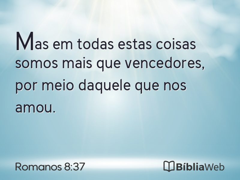 Romanos 8:37 em imagem para compartilhar