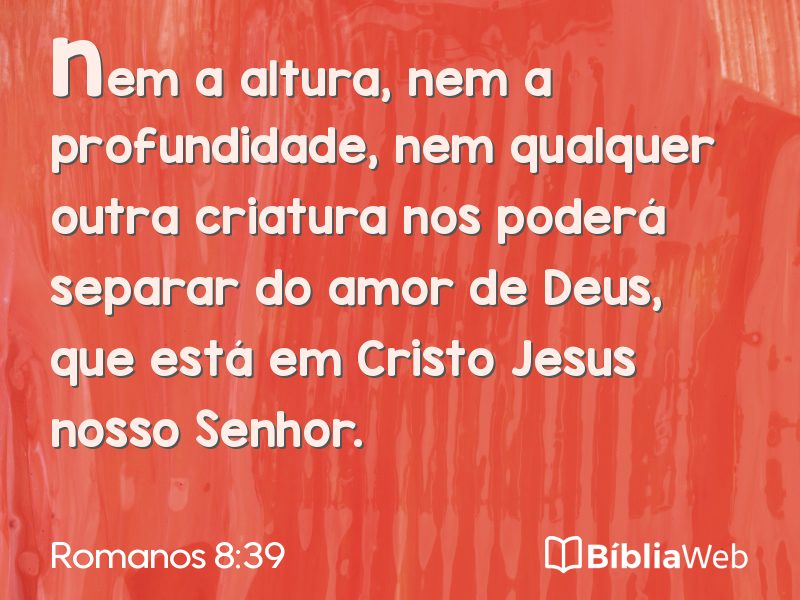 Romanos 8:39 em imagem para compartilhar