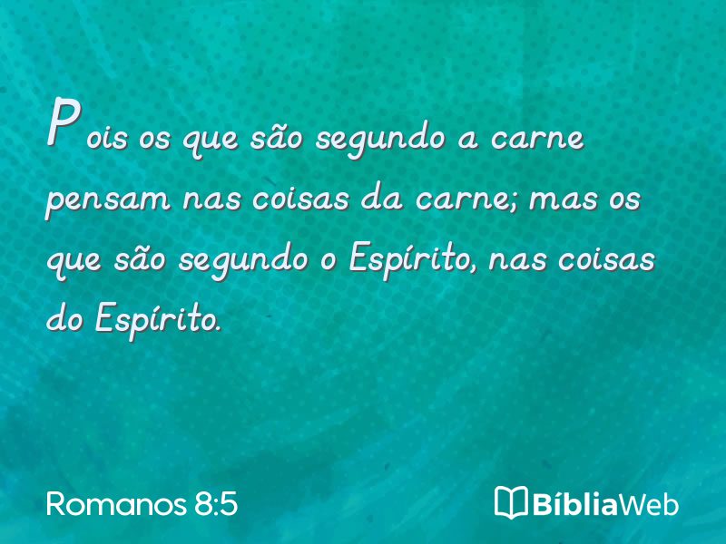 Romanos 8:5 em imagem para compartilhar