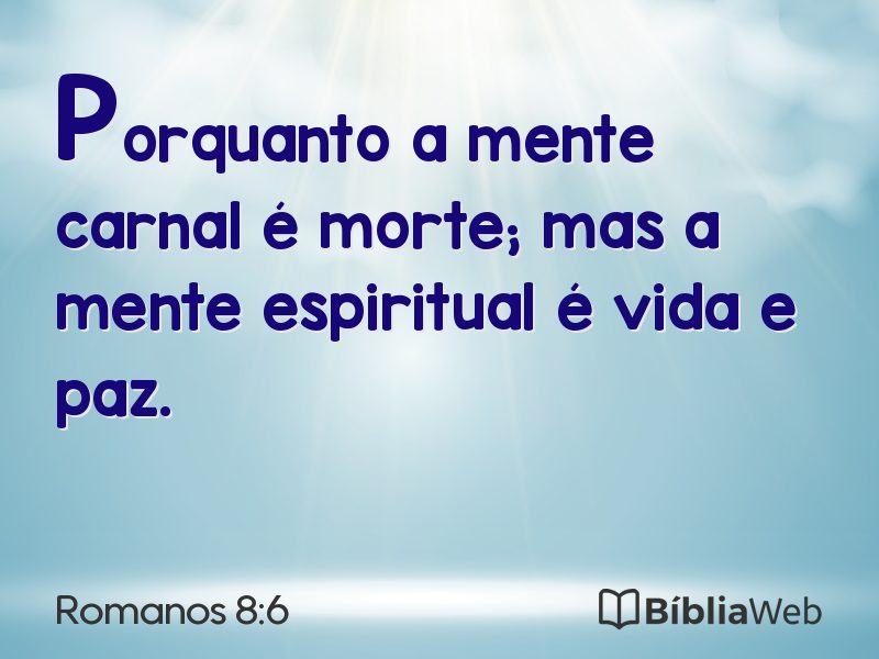 Romanos 8:6 em imagem para compartilhar