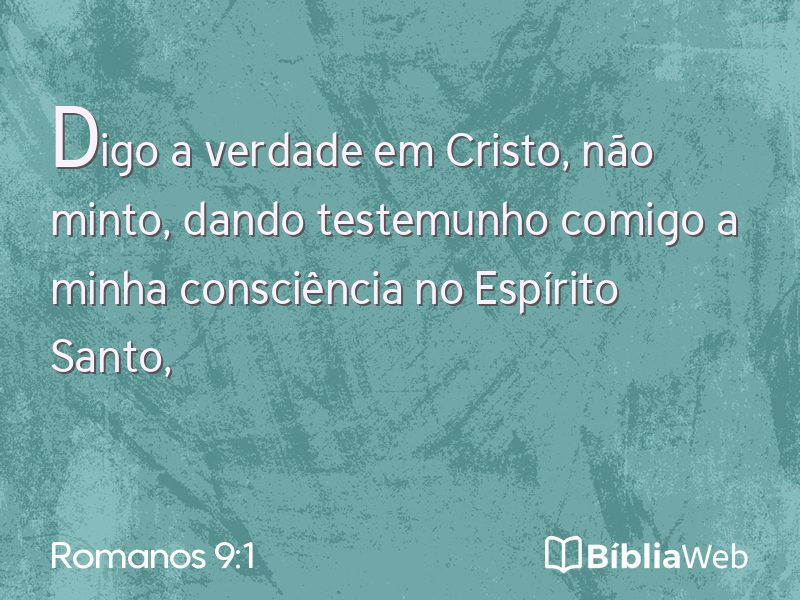 Romanos 9:1 em imagem para compartilhar