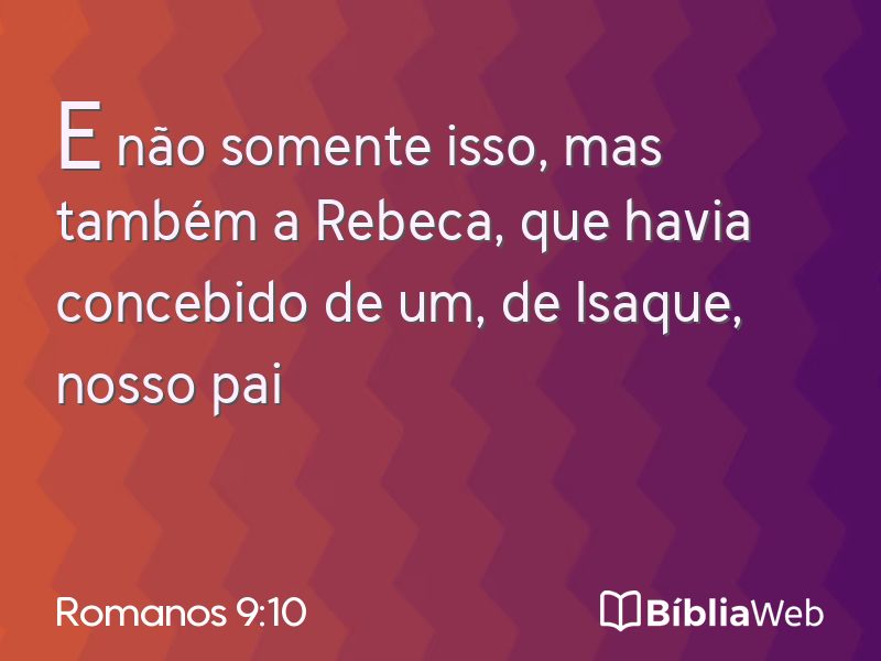Romanos 9:10 em imagem para compartilhar