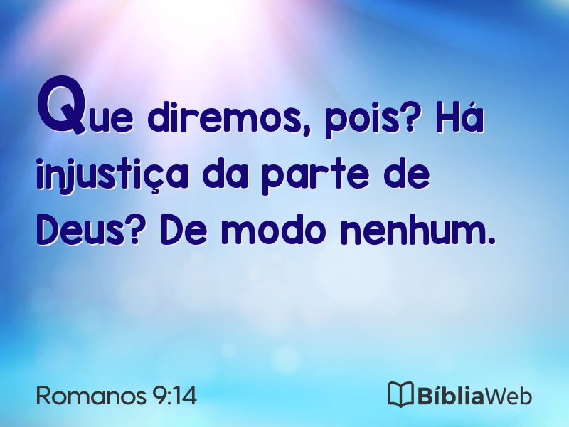 Romanos 9:14 em imagem para compartilhar