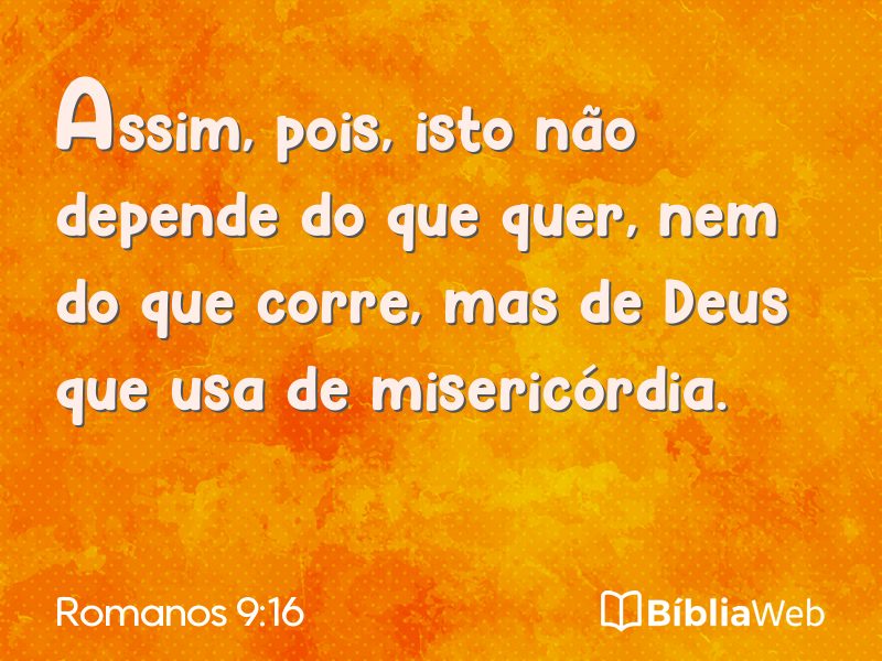 Romanos 9:16 em imagem para compartilhar