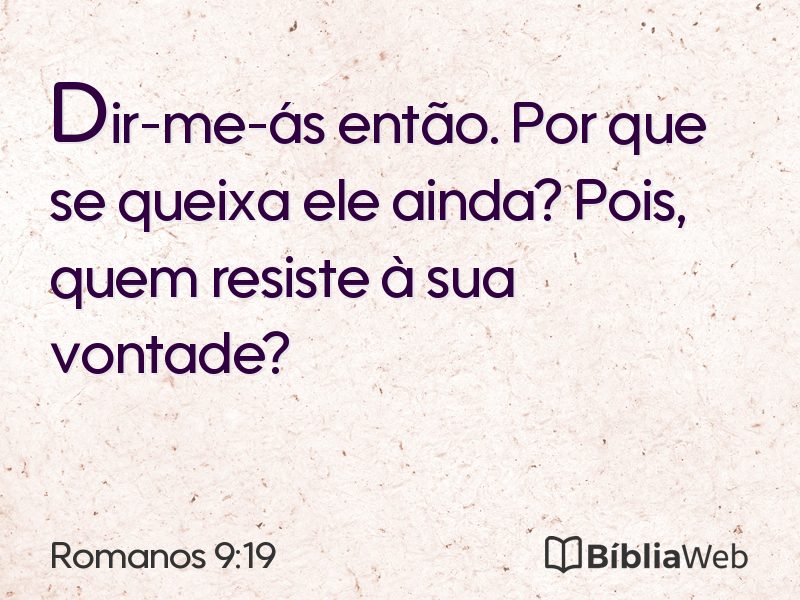 Romanos 9:19 em imagem para compartilhar