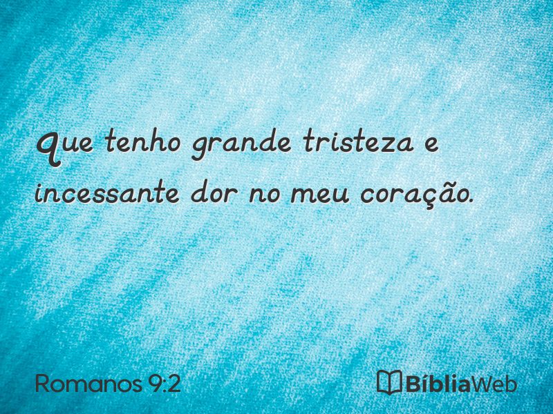 Romanos 9:2 em imagem para compartilhar
