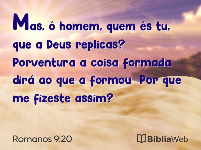 Romanos 9:20 em imagem para compartilhar