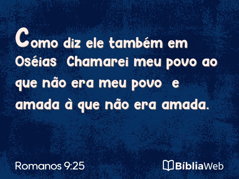 Romanos 9:25 em imagem para compartilhar