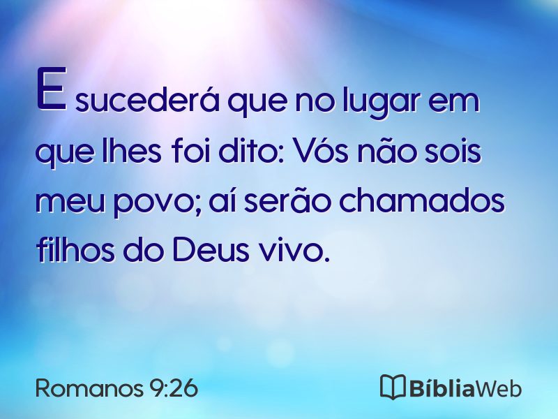 Romanos 9:26 em imagem para compartilhar