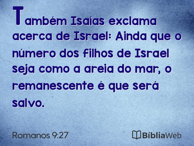 Romanos 9:27 em imagem para compartilhar