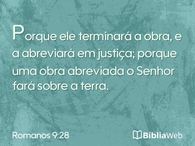 Romanos 9:28 em imagem para compartilhar