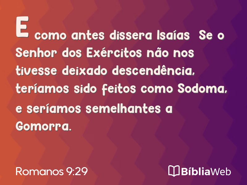 Romanos 9:29 em imagem para compartilhar