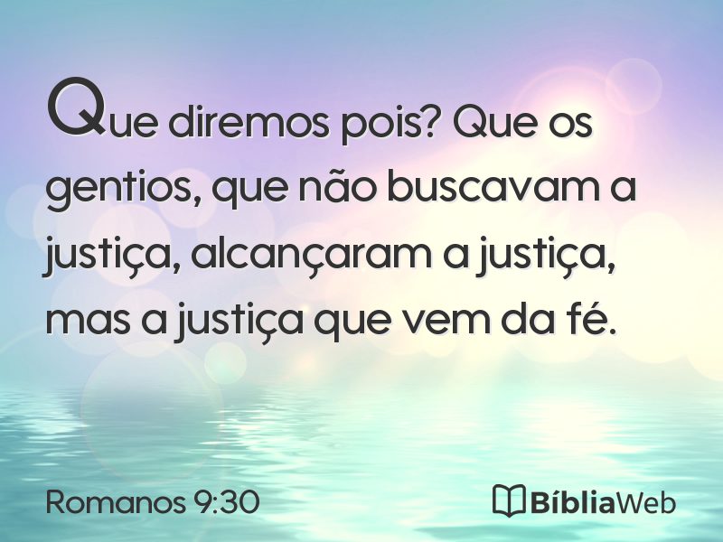 Romanos 9:30 em imagem para compartilhar