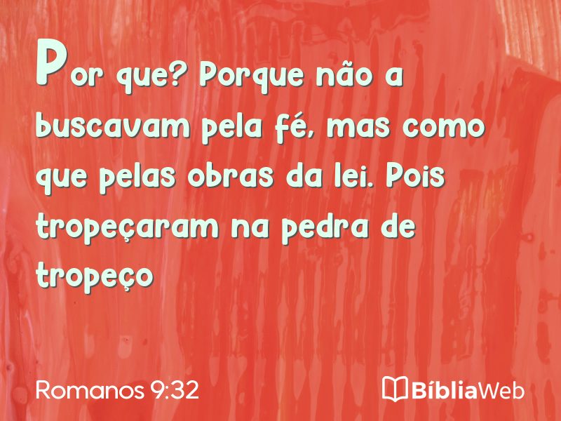 Romanos 9:32 em imagem para compartilhar