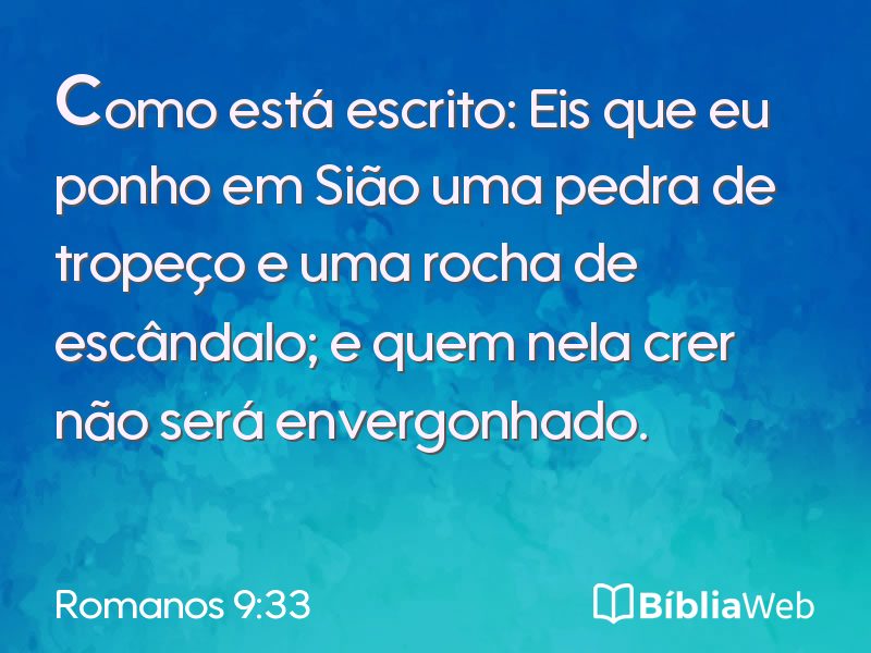 Romanos 9:33 em imagem para compartilhar