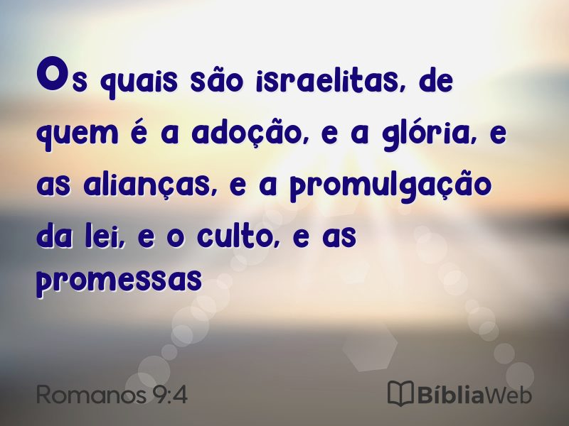 Romanos 9:4 em imagem para compartilhar
