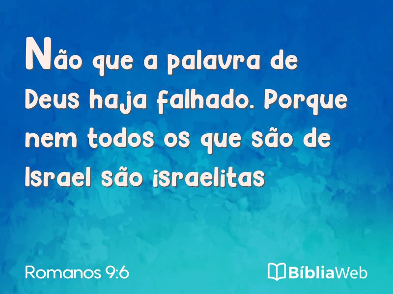 Romanos 9:6 em imagem para compartilhar