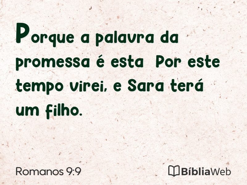 Romanos 9:9 em imagem para compartilhar