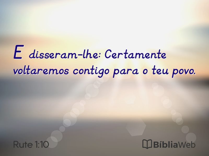 Rute 1:10 em imagem para compartilhar