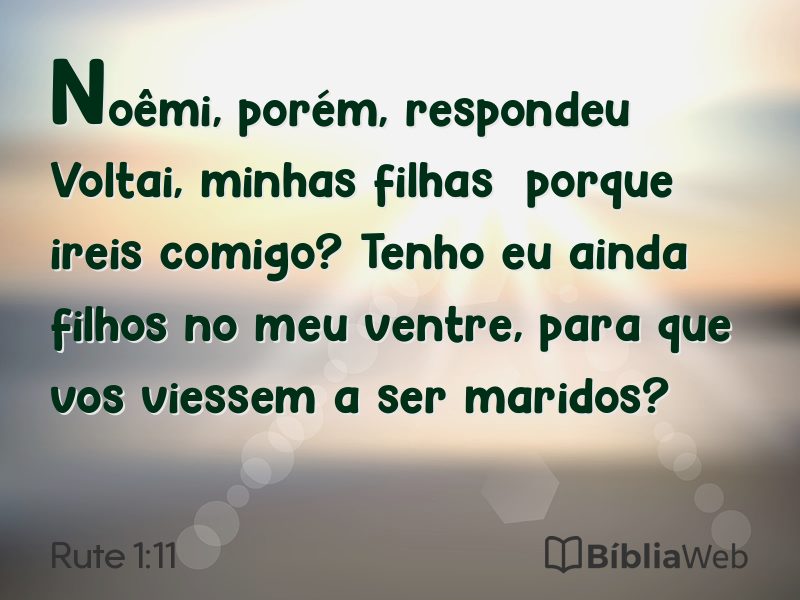 Rute 1:11 em imagem para compartilhar