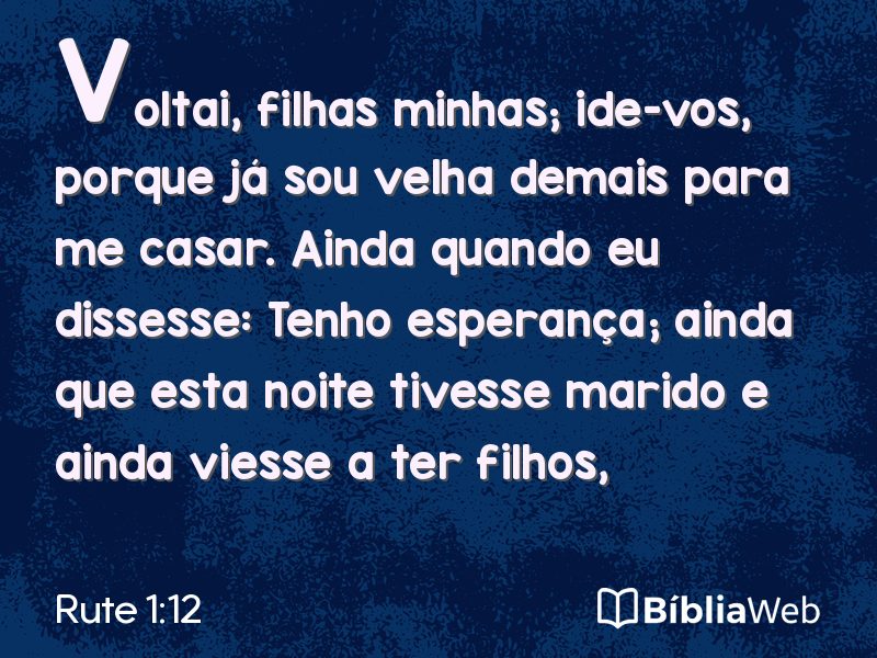 Rute 1:12 em imagem para compartilhar
