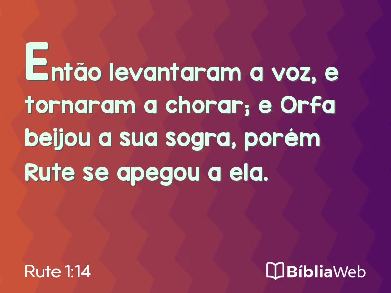 Rute 1:14 em imagem para compartilhar