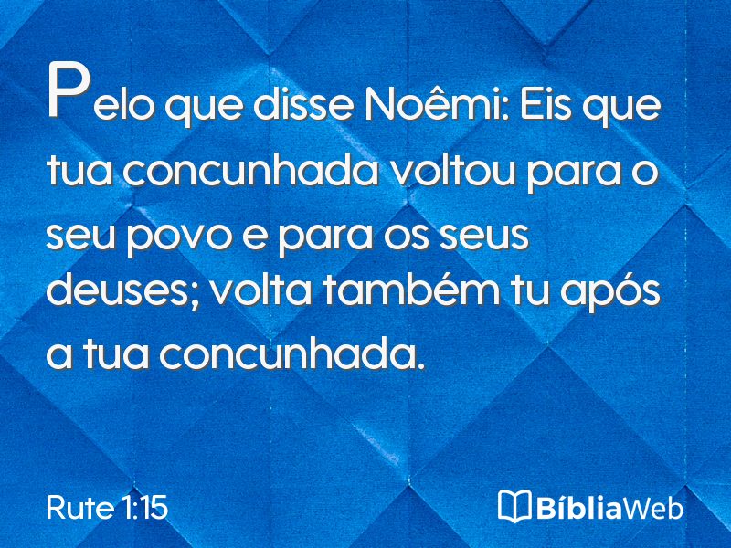 Rute 1:15 em imagem para compartilhar