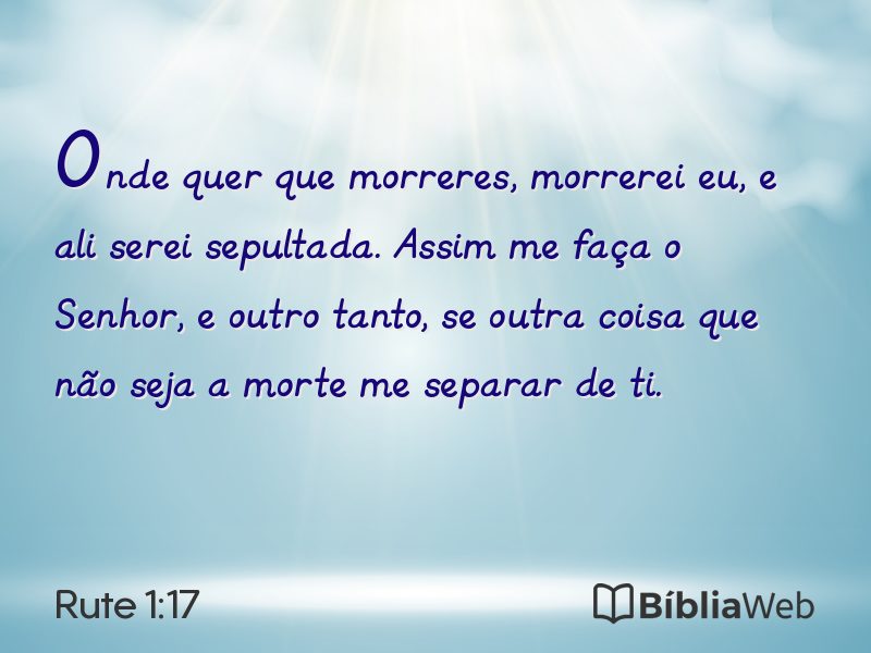 Rute 1:17 em imagem para compartilhar