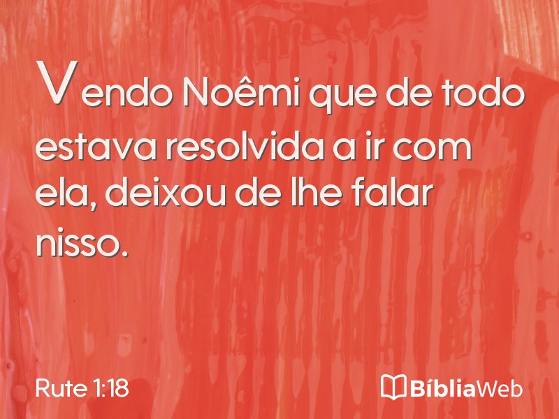 Rute 1:18 em imagem para compartilhar